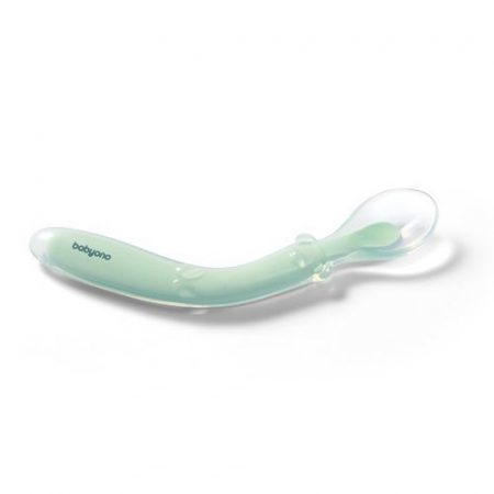 Lingurita flexibila din silicon pentru bebelusi BabyOno 785/02, Verde [1]