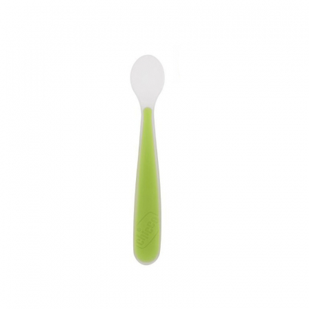 Vesela si tacamuri bebelusi - Lingurita din silicon pentru copii 6 luni+ Chicco 031801