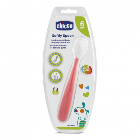 Lingurita din silicon pentru fete Chicco 031818, Roz [1]