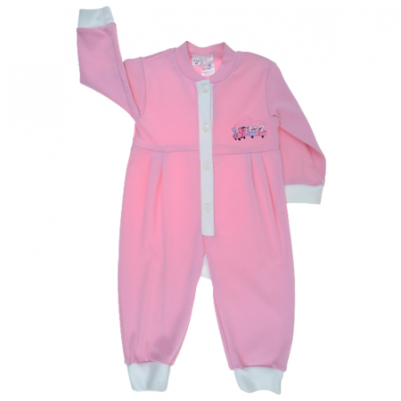 Salopete bebelusi fete - Salopeta cu maneca lunga pentru fete Pifou PF43261-86, Roz