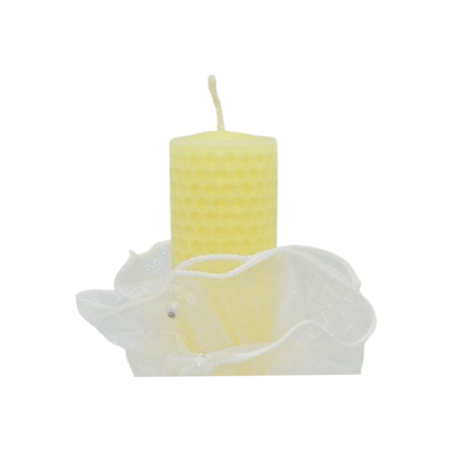 Lumanare din ceara, pentru botez 20 x 3 cm, Mini Junior 0609A, Alb [2]
