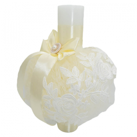 Trusou botez - Lumanare eleganta pentru botez 32 x 18 cm Mini Bimbi 090323-CR, Crem