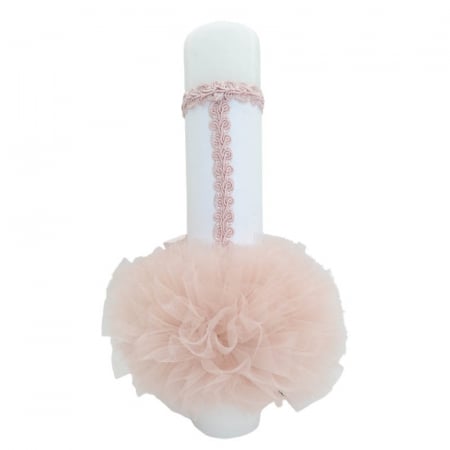 Lumanare pentru botez 32 x 21 cm Mini Bimbi LUM5510, Roz [1]