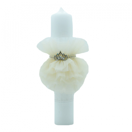 Lumanari botez - Lumanare pentru botez 30 x 7 cm Mini Junior LB-02