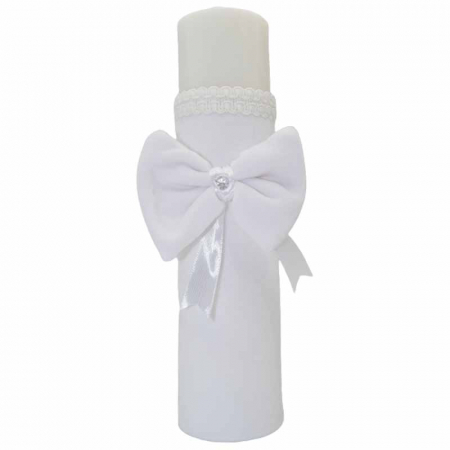 Lumanari botez - Lumanare pentru botez 32 x 7 cm Mini Junior L030623-4, Alb