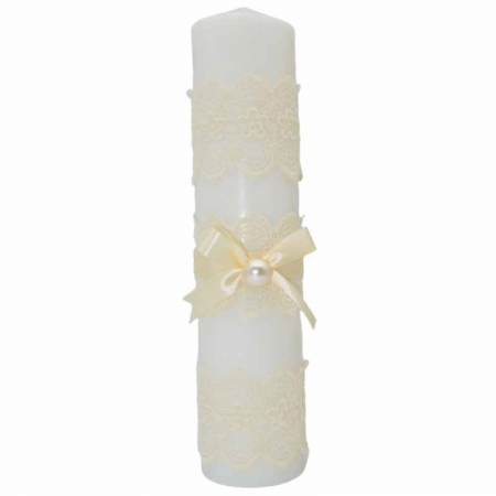 Lumanari botez - Lumanare pentru botez 32 x 7 cm Mini Junior L030623-7, Crem