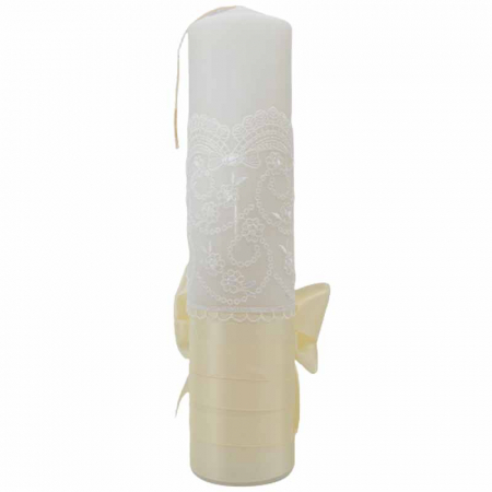 Lumanare pentru botez 32 x 7 cm Mini Junior L030623-8, Crem [1]