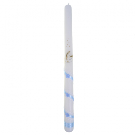 Lumanari botez - Lumanare pentru botez 40 cm x 3 cm Mini Junior LB-123, Alb