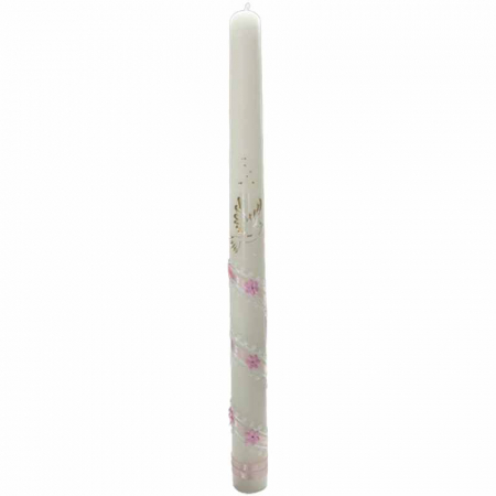 Lumanari botez - Lumanare pentru botez 40 x 3 cm Mini Junior 240523, Alb