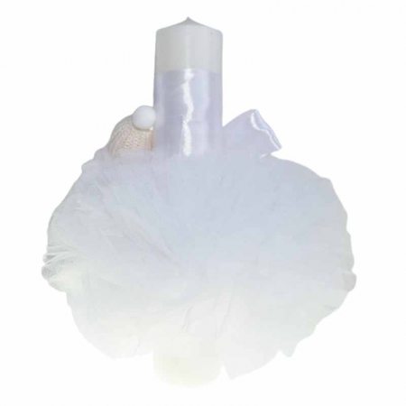 Lumanare pentru botez 32 x 7 cm Mini Junior L030623, Alb [1]