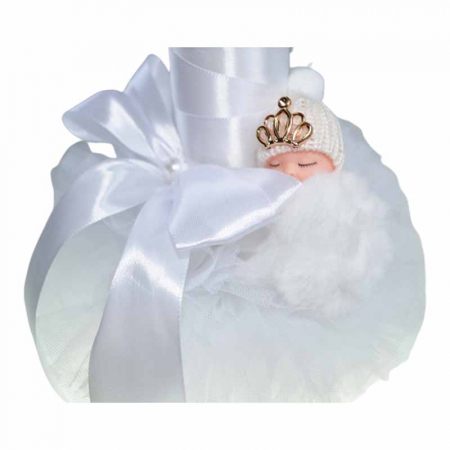 Lumanare pentru botez 32 x 7 cm Mini Junior L030623, Alb [2]