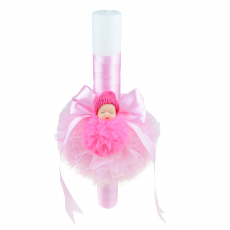 Botezul bebelusului - Lumanare pentru botez 40 x 7 cm Mini Junior LB-20