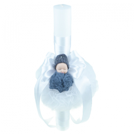 Lumanari botez - Lumanare pentru botez 40 x 7 cm Mini Junior LB-22