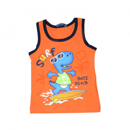 Tricouri baieti - Maiou pentru baieti Happy House QQ-626A, Portocaliu