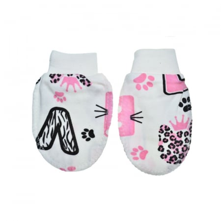 Manusi - Manusi pentru nou-nascut, Mini Junior MNMJ-4, 0-3 luni, Alb