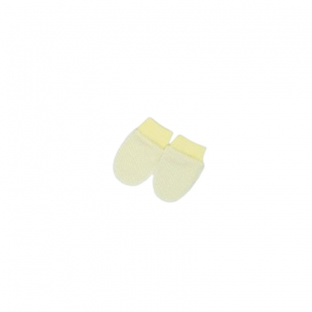 Manusi - Manusi pentru nou-nascut, cu buline, Mini Junior, MNS1408G, Galben