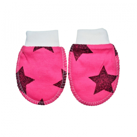 Manusi - Manusi pentru nou-nascut, Mini Junior MNMJ-18, 0-3 luni, Roz