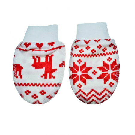 Manusi - Manusi pentru nou-nascut, Mini Junior MNMJ-20, 0-3 luni, Rosu