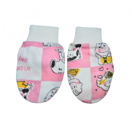 Manusi - Manusi pentru nou-nascut, Mini Junior MNMJ-25, 0-3 luni, Roz