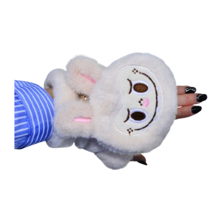 Manusi reversibile, din plus, model Labubu, pentru copii, Mini Junior MR3110A-5, Alb [3]