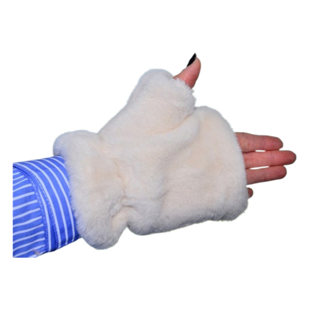 Manusi reversibile, din plus, model Labubu, pentru copii, Mini Junior MR3110A-5, Alb [2]