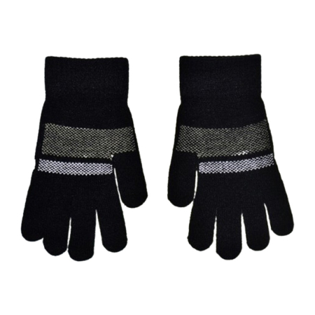 Manusi simple, cu dinozaur, pentru baieti, Mini Junior M3110B-3-4, Negru [1]