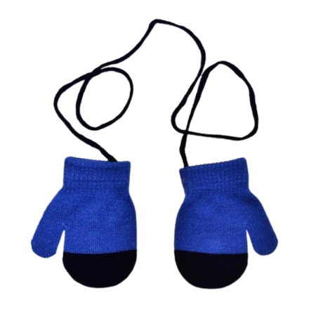 Manusi simple, cu snur pentru copii, Mini Junior MS3110A-1, Albastru [1]