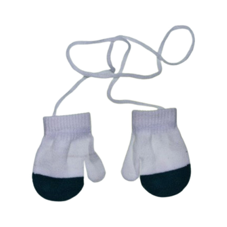 Manusi simple, cu snur, pentru copii, Mini Junior MS3110A2-1, Alb [1]