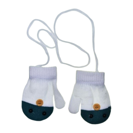 Manusi - Manusi simple, cu snur, pentru copii, Mini Junior MS3110A2-1, Alb