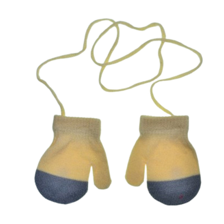 Manusi simple, cu snur, pentru copii, Mini Junior MS3110G-1, Galben [1]