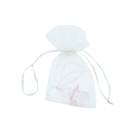 Marturii botez - Marturie pentru botez 2 piese saculet si suzeta Mini Junior MB2P-1
