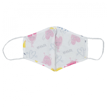 Masca de protectie faciala pentru fete Mini Junior MPF124, Alb [1]