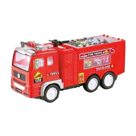 Masinute - Masina de pompieri, cu sunete si lumini, 26 x 12 cm, pentru baieti, RCO WP8002, Rosu