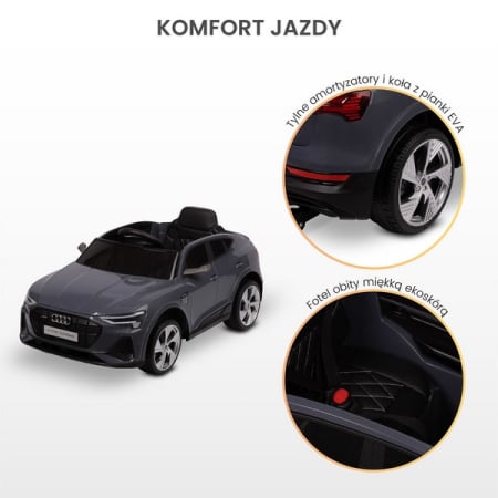 Masina electrica cu telecomanda pentru copii, Audi E-tron Sportback Toyz, 320896, Gri [7]