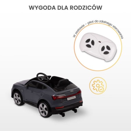Masina electrica cu telecomanda pentru copii, Audi E-tron Sportback Toyz, 320896, Gri [8]