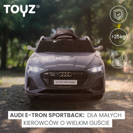 Masina electrica cu telecomanda pentru copii, Audi E-tron Sportback Toyz, 320896, Gri [3]