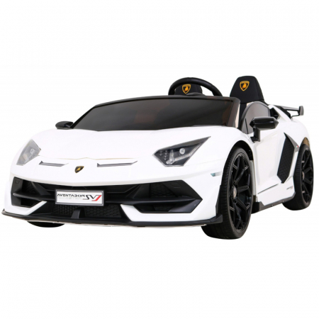 Masini electrice copii - Masina electrica cu telecomanda pentru copii Toyz Lamborghini Aventador SVJ HL314, Alb