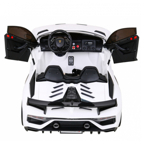 Masina electrica cu telecomanda pentru copii Toyz Lamborghini Aventador SVJ HL314, Alb [1]