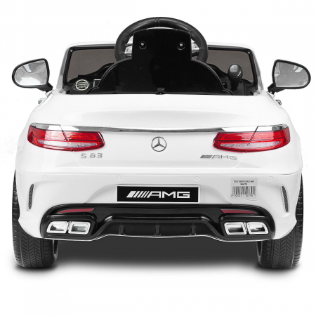 Masina electrica cu telecomanda pentru copii Toyz Mercedes Benz S63 AMG HL169, Alb [8]