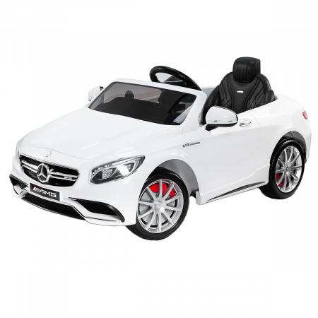 Masini electrice copii - Masina electrica cu telecomanda pentru copii Toyz Mercedes Benz S63 AMG HL169, Alb