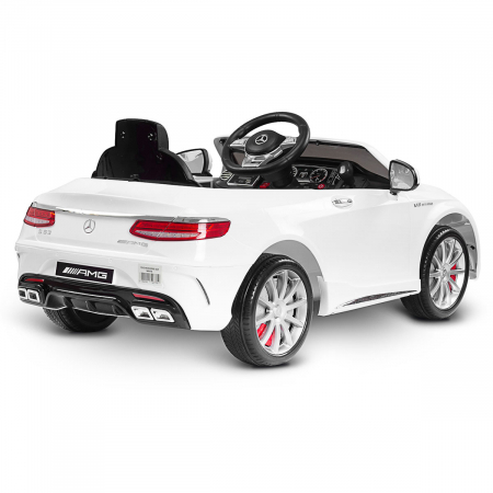 Masina electrica cu telecomanda pentru copii Toyz Mercedes Benz S63 AMG HL169, Alb [10]