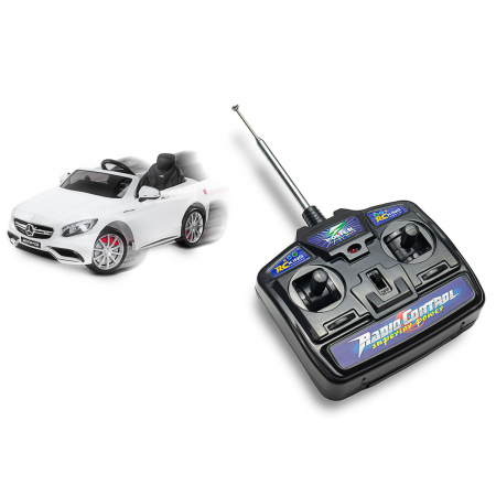Masina electrica cu telecomanda pentru copii Toyz Mercedes Benz S63 AMG HL169, Alb [1]