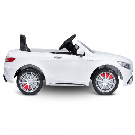 Masina electrica cu telecomanda pentru copii Toyz Mercedes Benz S63 AMG HL169, Alb [6]