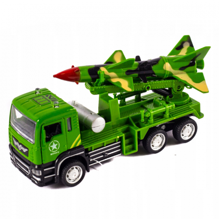 Joaca, activitati si ambalaje - Masina militara lansator rachete Midex 611564-V, Verde