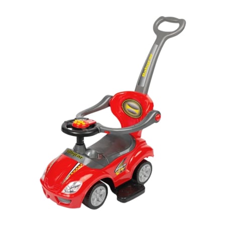 Masini si vehicule pentru copii - Masinuta 2 in 1 pentru copii, 84.7 x 43.5 x 84.4 cm Baby Mix FLB-301, Rosu