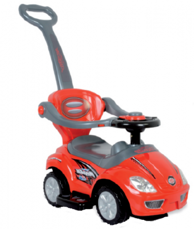 Masini si vehicule pentru copii - Masinuta 3 in 1 pentru copii BabyMix Deluxe Mega Car 021026, Rosu