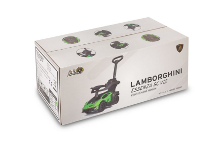 Masinuta copii, 3 in 1, cu maner de impins pentru parinti si bara de protectie, Lamborghini Essenza Toyz, 390116, Verde [7]