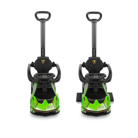 Masinuta copii, 3 in 1, cu maner de impins pentru parinti si bara de protectie, Lamborghini Essenza Toyz, 390116, Verde [1]