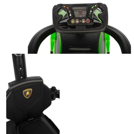 Masinuta copii, 3 in 1, cu maner de impins pentru parinti si bara de protectie, Lamborghini Essenza Toyz, 390116, Verde [4]