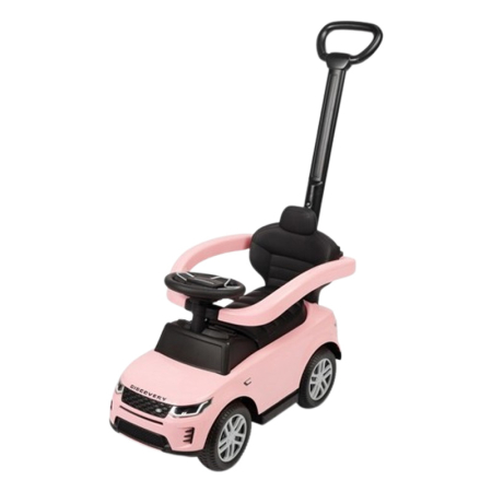 Masini si vehicule pentru copii - Masinuta copii, 3 in 1, cu maner de impins pentru parinti si bara de protectie, Land Rover Discovery Toyz, 321817, Roz